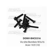 UK-Button Head Screws M3x16 Steel 10.9 (10) DONUTS RACING