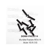 UK-M3x14 Countersunk Screw Steel 10.9 (10) DONUTS RACING