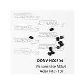 UK-Flat Point Screws M3x4 Steel (10) DONUTS RACING