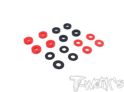 UK-POM Rear Wheel Hub Spacer Set ( For HB D817/819/819RS/RGT8 ) 0.5/1.0/1.5/2.0 each 4pcs. T-WORK'S