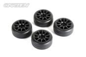UK-M-Drift Tires+Wheels 10 Spoke Black +1mm (4PCS) CARTEN