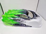 UK-Seven65 GT8 body paint (White/Silver/Fluorescent green) with wing BITTYDESIGN