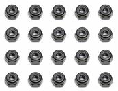 UK-Locknuts, M3, black steel TEAM-ASSOCIATED