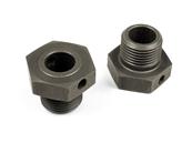 UK-Alu wheel axle offset +2mm hard coated (2) X-RAY