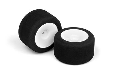 UK-M18T Rear Foam Tire Mounted (25Deg) - White (2) X-RAY