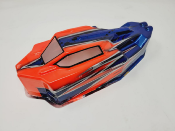UK-EB410.2 FLUO RED/BLUE METAL PAINTED BODY FOR TEKNO EB410.2 1/10th TEKNO-RC