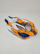 UK-VS2 body painted blue/fluorescent orange/white for Hobao VS2 HOBAO RACING