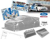 UK-1/10 Bodyshell FORD RS200 190mm (unpainted) TEAM C