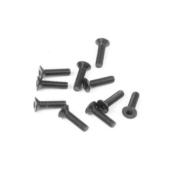 UK-M3x12mm Flat Head Screws (black, 10pcs) TEKNO-RC