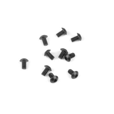 UK-M3x5mm Button Head Screws (black, 10pcs) TEKNO-RC
