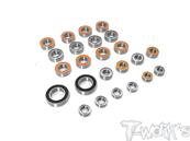 UK-Precision Ball Bearing Set ( For HB D819 / D819RS ) 24pcs. T-WORK'S