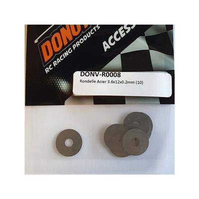 UK-Steel Washer 3.6x12x0.2mm (10) DONUTS RACING