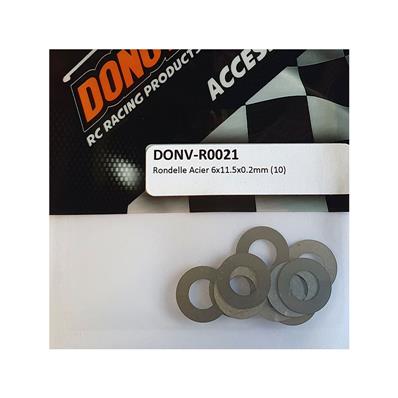 UK-Steel Washer 6x11.5x0.2mm (10) DONUTS RACING