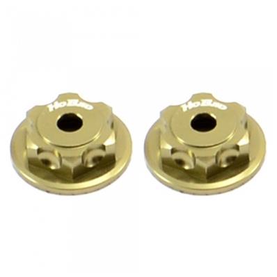 UK-MT DOUBLE LOCK DUSTPROOF WHEEL NUT/BUTTON SCREW (2) BRONZE HOBAO RACING