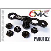 UK-Wheel wrench + 5 acorn wheel nuts 6-MIK