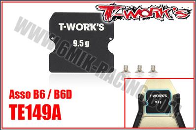 UK-Aluminum Chassis Weight 9.5g ( For Team Associated RC10 B6/B6D/B6.4 ) T-WORK'S