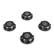 UK-Wheel Nuts (RC Logo, 17mm, serrated, gun metal anodized, M12x1.0, 4pcs) TEKNO-RC