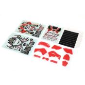 UK-Red Plastics with Wraps: Promoto-MX LOSI