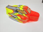 UK-BODIE S15 ROUGE FLUO/JAUNE FLUO/GRIS PEINTE  pour TEKNO NB48/EB48 2.X - J-CONCEPTS