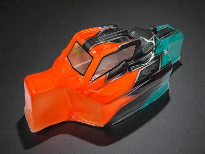 UK-Body "JC P2" Orange Fluo/Gun Métal/Turquoise pour TEKNO NB/EB48 WS-LINE