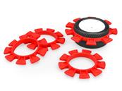 UK-Satellite Tire Rubber Bands red (4) J-CONCEPTS
