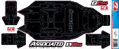 UK-RC10B6.4 FT Chassis Protective Sheet, +3mm, printed TEAM-ASSOCIATED