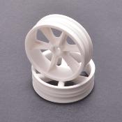 UK-JC 6 Spoke 2.2 2WD Front White Wheel Cougar 2K (pr) CORE RC