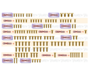 UK-Gold Plated Steel Screw Set 123pcs. ( For Team Associated RC10 B84/ B84D ) T-WORKS