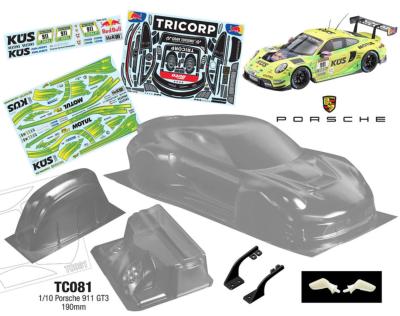 UK-1/10 Porsche 911 GT3, 190mm "TRICORP" (unpainted) TEAM-C