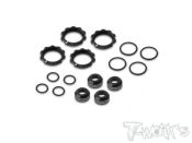 UK-Alum. 13mm Shock Adjustable Nut With Mark And Collar ( For Team Associated RC10 B7/ B74.2 / B6.4/B7D ) Black