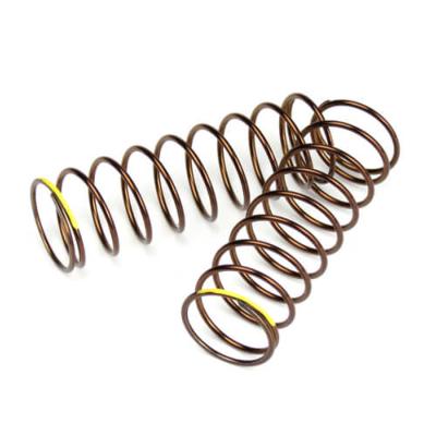 UK-Shock Spring Set (rear, 1.3×9.875, 2.82lb/in, 63mm, yellow) TEKNO-RC