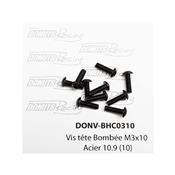 UK-Button Head Screws M3x10 Steel 10.9 (10) DONUTS RACING