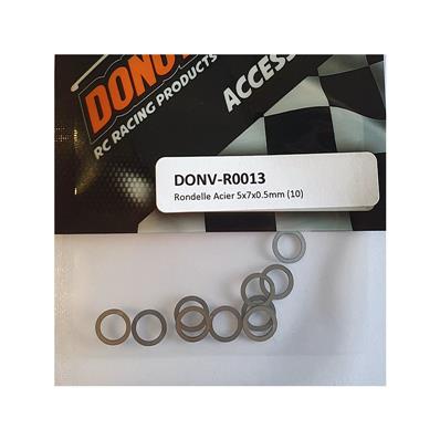 UK-Steel Washer 5x7x0.5mm (10) DONUTS RACING