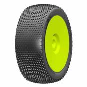 UK-Tyres "CUBIC" glued on yellow rims (2) GRP