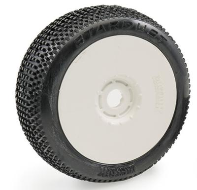 UK-"STARDUST" tyres mounted on white wheels (2) (choice of shore) MATRIX TYRES