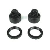 UK-Shock cap and spring adjustment nuts (composite, for 2 shocks) TEKNO-RC