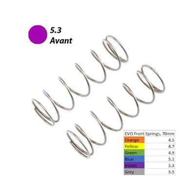 UK-Ressorts 16mm avants EVO 5.3 violets(2) 8B 4.0 LOSI