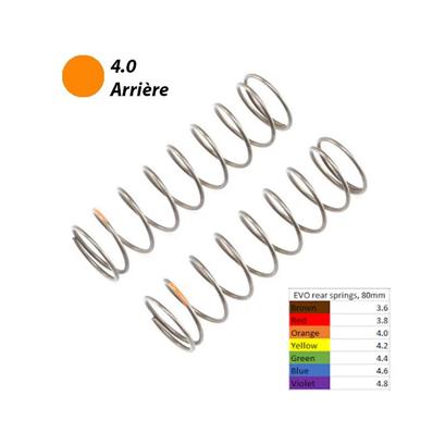 UK-Ressorts 16mm arrières EVO 4.0 oranges (2) 8B 4.0 LOSI