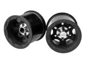 UK-Tense Rear Wheels Rustler/Stampede Black W/Cap (2) J-CONCEPTS