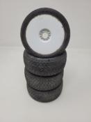 UK-"MATRIX" ZR T5 Ultrasoft mounted on white wheels (4) (wear 5%) T-PROPRO