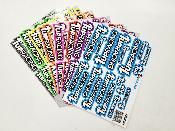 UK-Factory Pre-Cut Decals (coloris au choix) 1UP-RACING