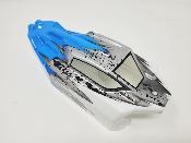 UK-EB410.2 SILVER/WHITE/BLUE PAINTED BODYWORK FOR TEKNO EB410.2 1/10th TEKNO-RC