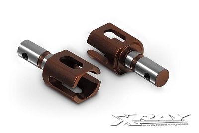 UK-Center Diff Outdrive Adapter - Lightweight - Hudy Steel (2) X-RAY