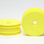 UK-Dn01 Front Dish Wheels Fluorescent Yellow (2) TAMIYA