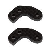 UK-Caster Block Link Mount Set, +1mm, carbon fiber B7/B7D TEAM-ASSOCIATED