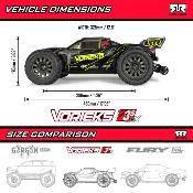 UK-1/10 VORTEKS 223S DSC 4X2 RTR Brushless Stadium Truck, yellow ARRMA