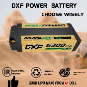 UK-Lipo Batterie 2S 7.6V 6300mAh 140C Gold-NGP 5mm with DEAN cable DXF