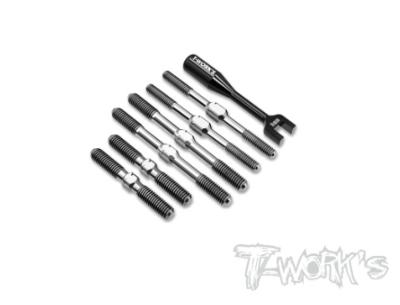 UK-64 Titanium Turnbuckle Set( For HB Racing D8 WS ) T-WORK'S