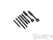 UK-Titanium Black Coating Turnbuckle Set (For Team Associated RC8 B4.1E ) T-WORKS