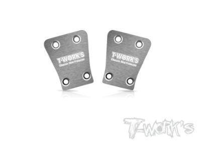 UK-Stainless Steel Rear Chassis Skid Protector ( SWORKZ S35.4 EVO / S35.4E EVO ) 2pcs. T-WORK'S